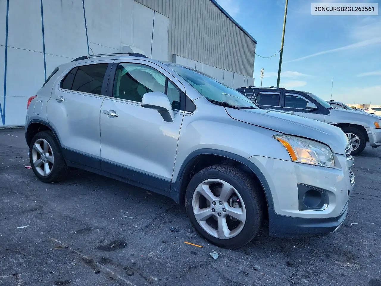 2016 Chevrolet Trax Ltz VIN: 3GNCJRSB2GL263561 Lot: 57975756