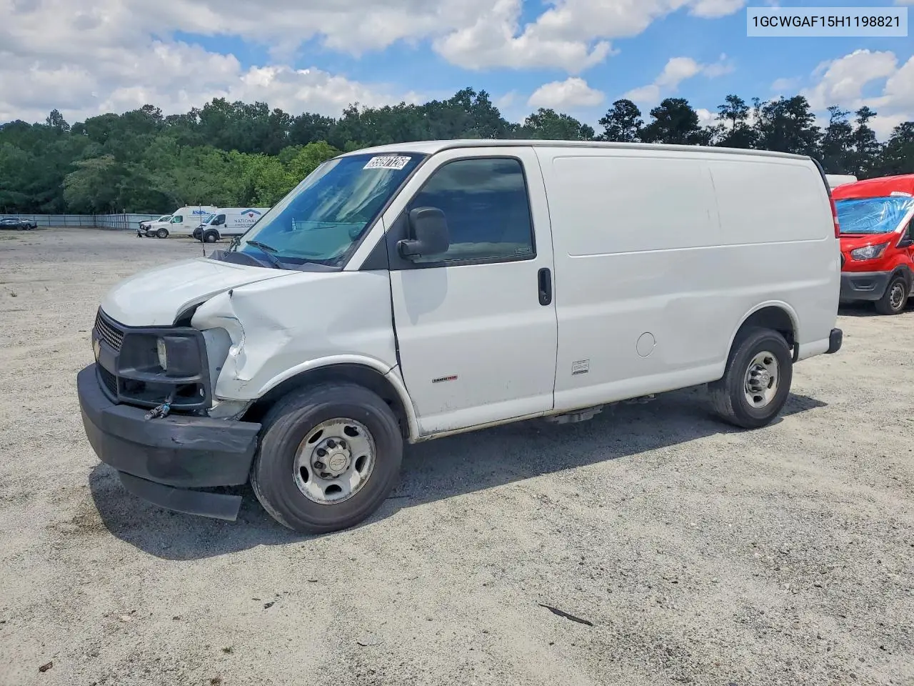 2017 Chevrolet Express G2500 VIN: 1GCWGAF15H1198821 Lot: 55097126