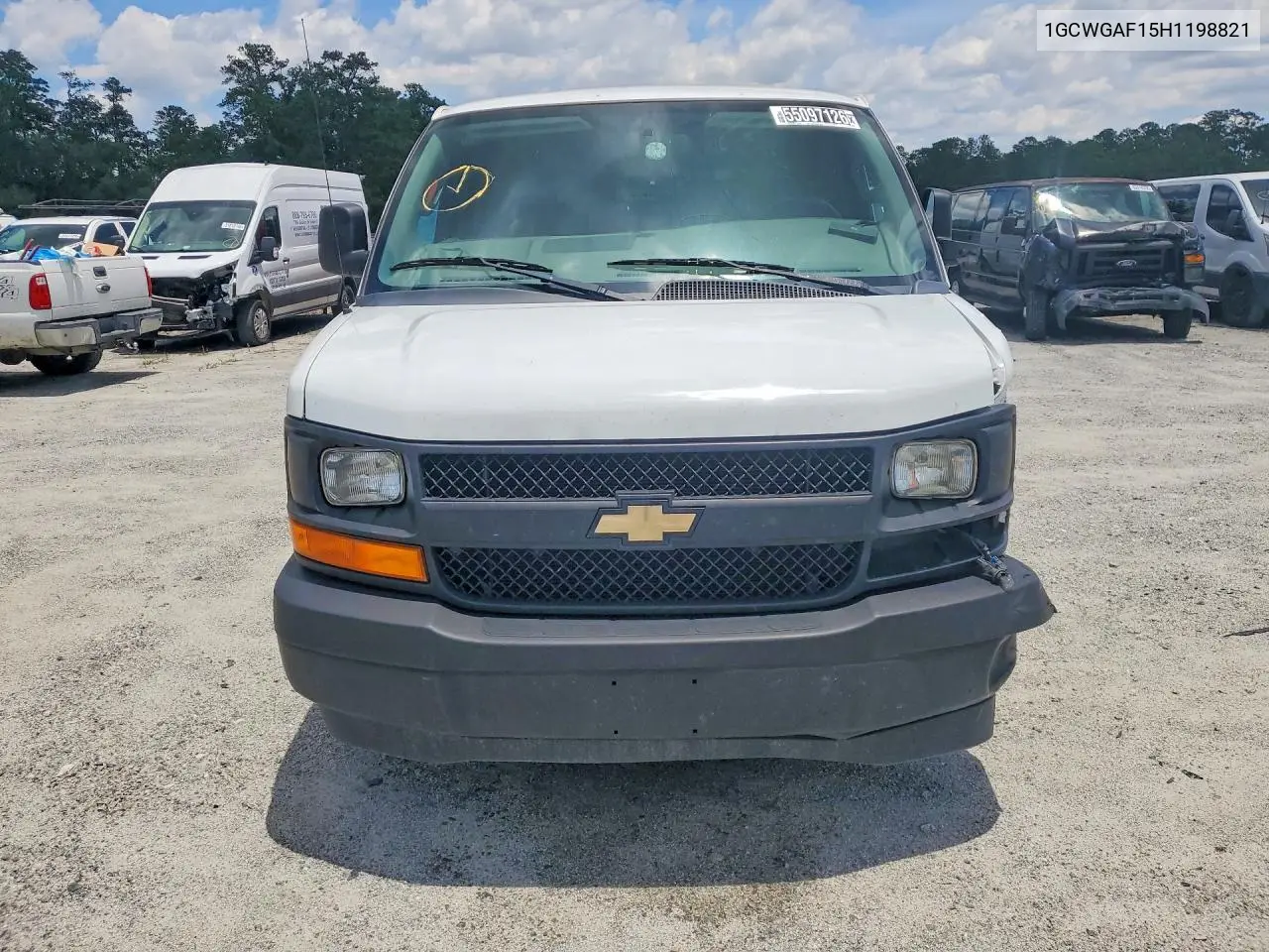 2017 Chevrolet Express G2500 VIN: 1GCWGAF15H1198821 Lot: 55097126