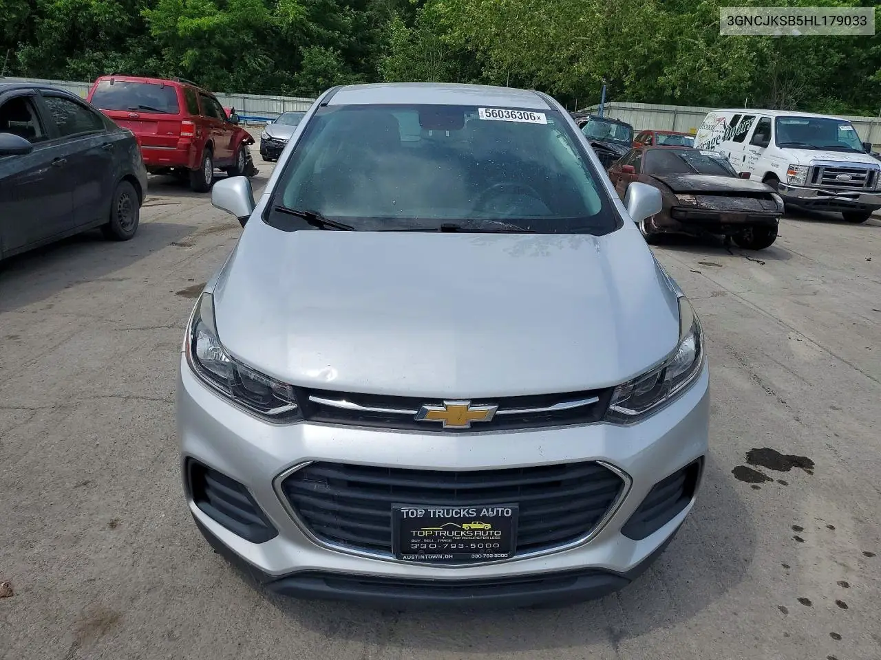 2017 Chevrolet Trax Ls VIN: 3GNCJKSB5HL179033 Lot: 56036306