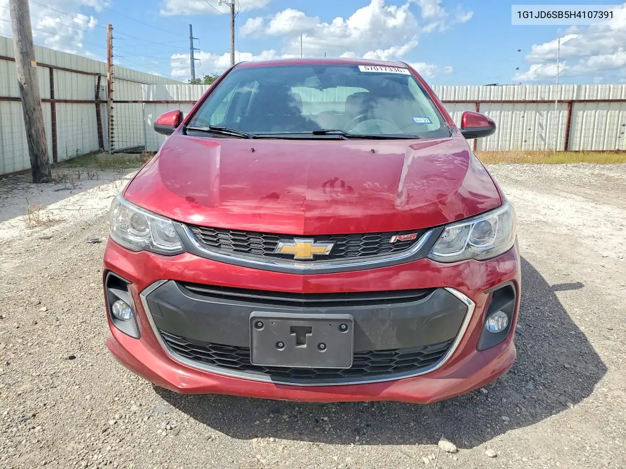 2017 Chevrolet Sonic Lt VIN: 1G1JD6SB5H4107391 Lot: 57017336