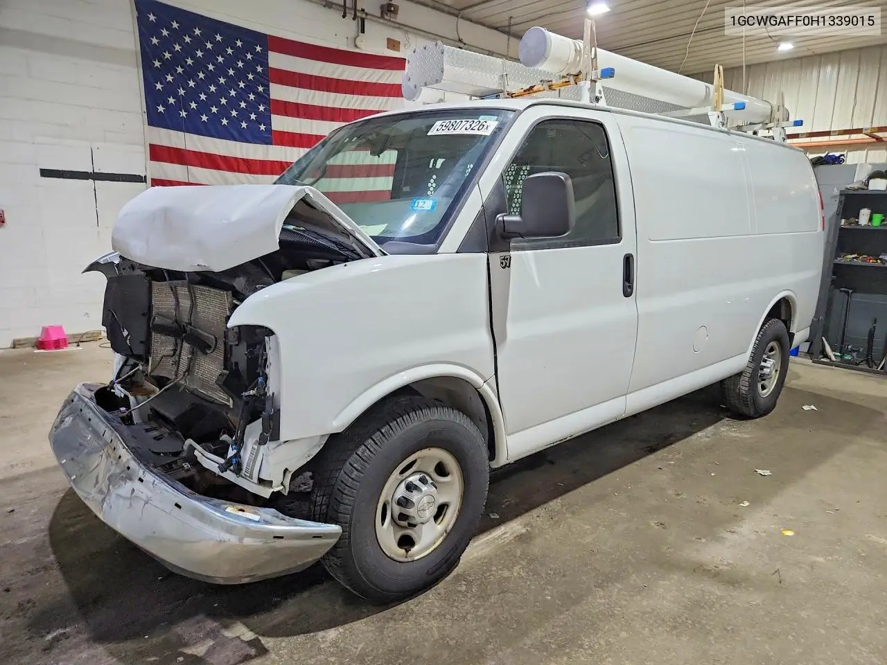2017 Chevrolet Express G2500 VIN: 1GCWGAFF0H1339015 Lot: 59807326