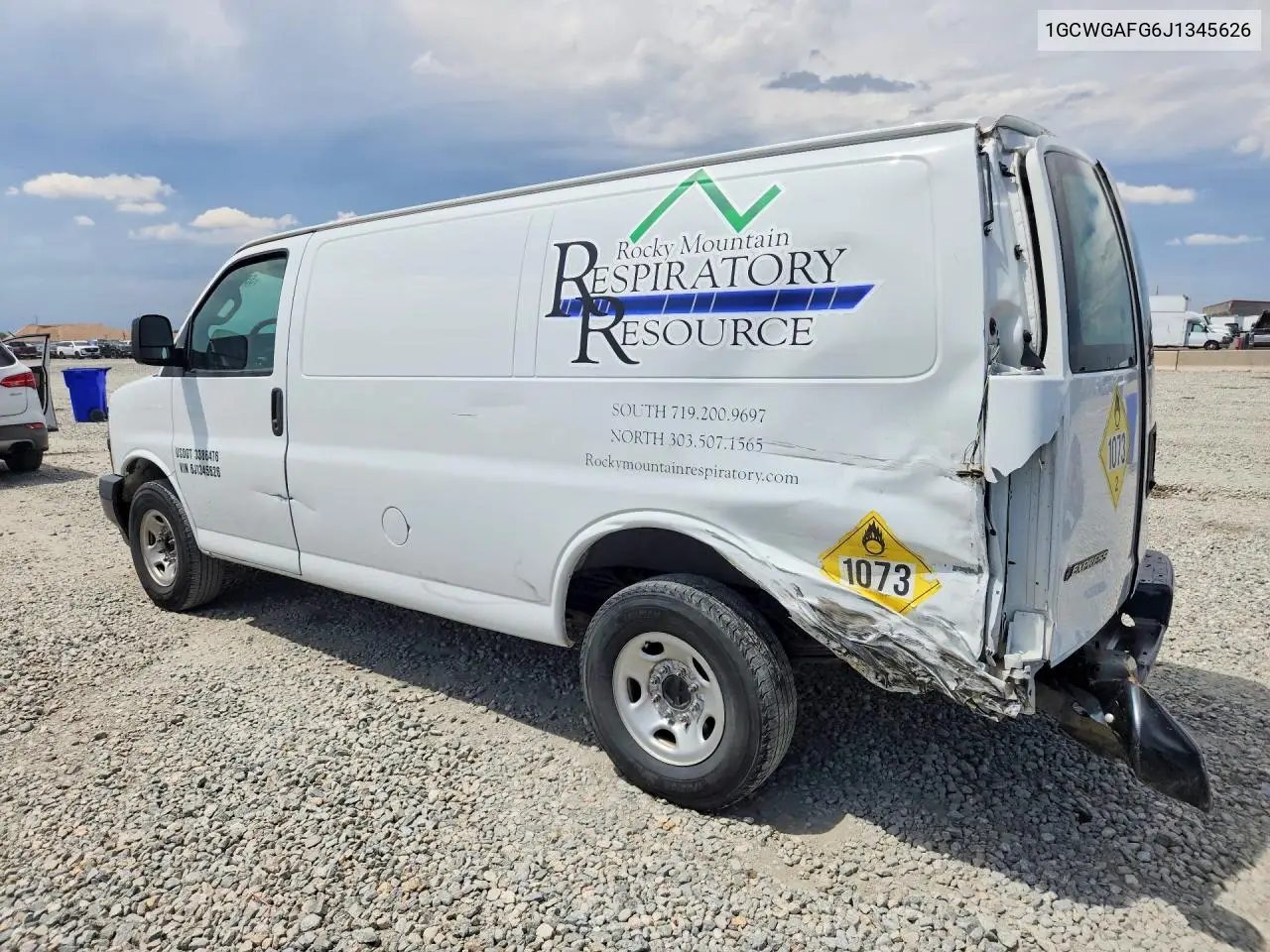 2018 Chevrolet Express G2500 VIN: 1GCWGAFG6J1345626 Lot: 55806436