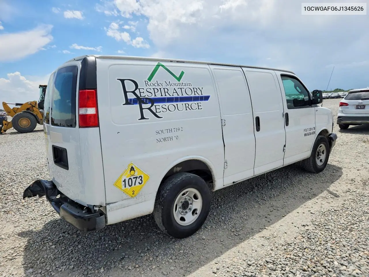 2018 Chevrolet Express G2500 VIN: 1GCWGAFG6J1345626 Lot: 55806436
