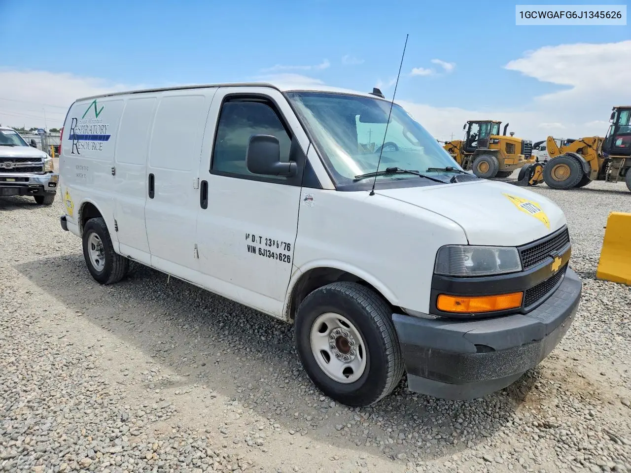 2018 Chevrolet Express G2500 VIN: 1GCWGAFG6J1345626 Lot: 55806436