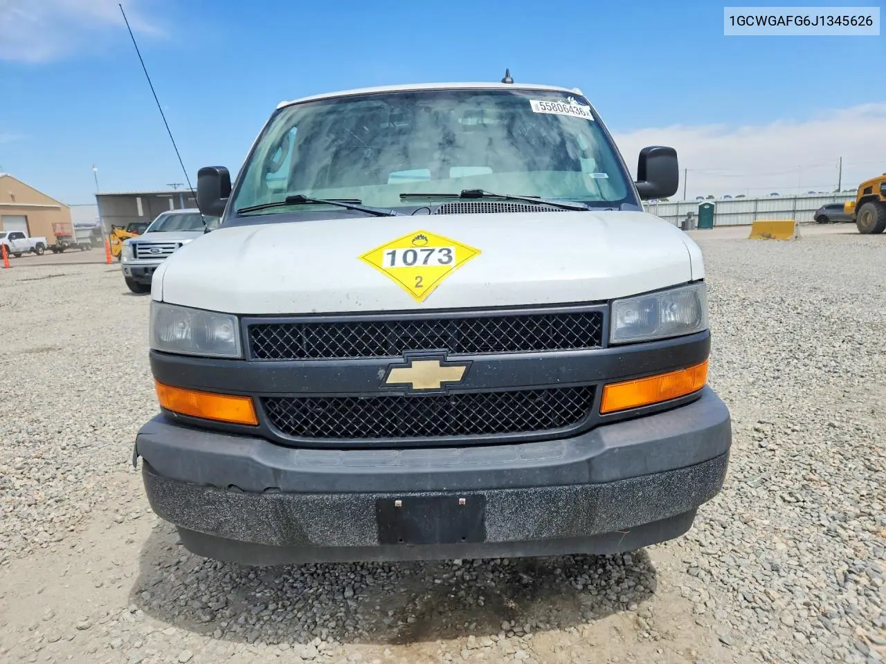 2018 Chevrolet Express G2500 VIN: 1GCWGAFG6J1345626 Lot: 55806436