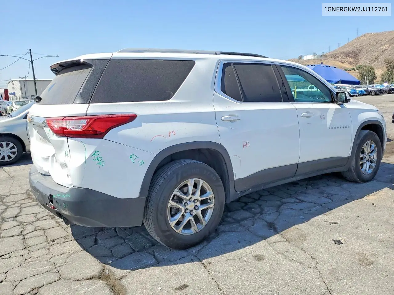 2018 Chevrolet Traverse Lt VIN: 1GNERGKW2JJ112761 Lot: 56299996