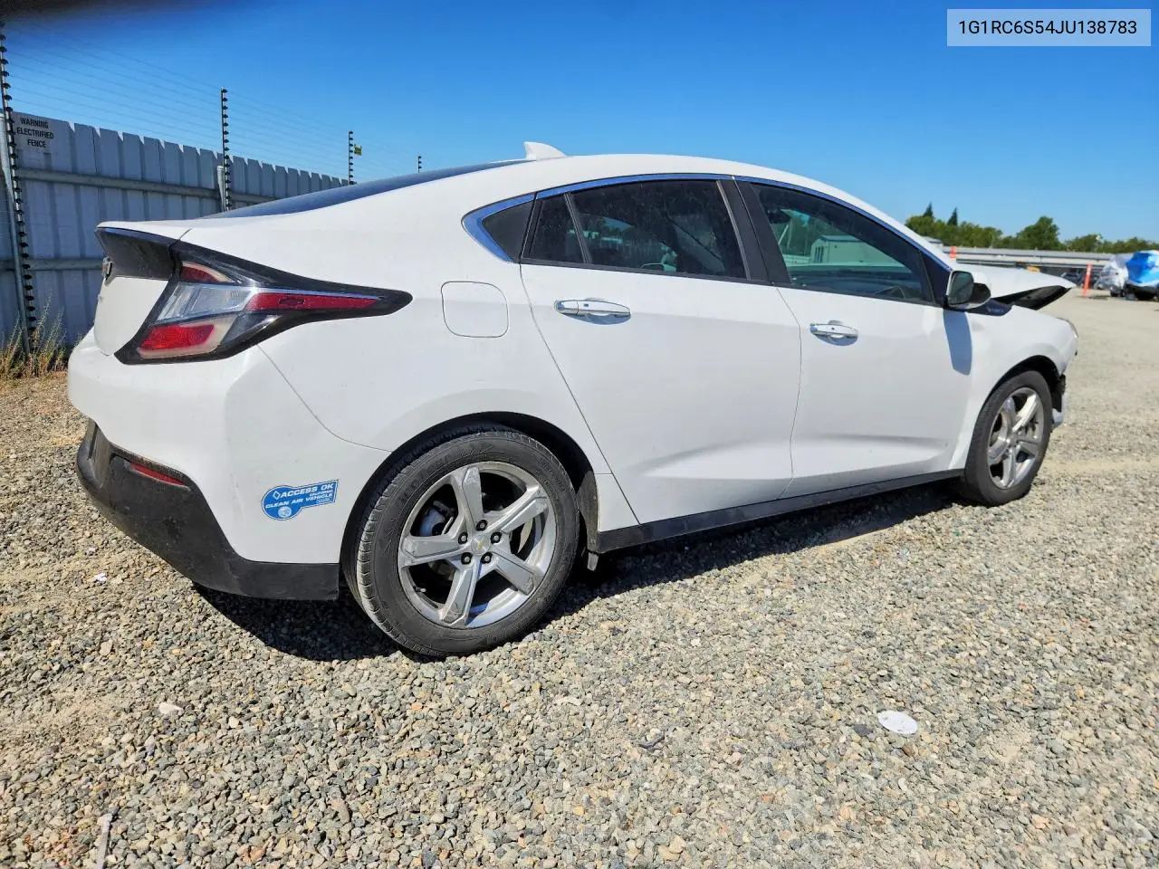 2018 Chevrolet Volt Lt VIN: 1G1RC6S54JU138783 Lot: 58509776