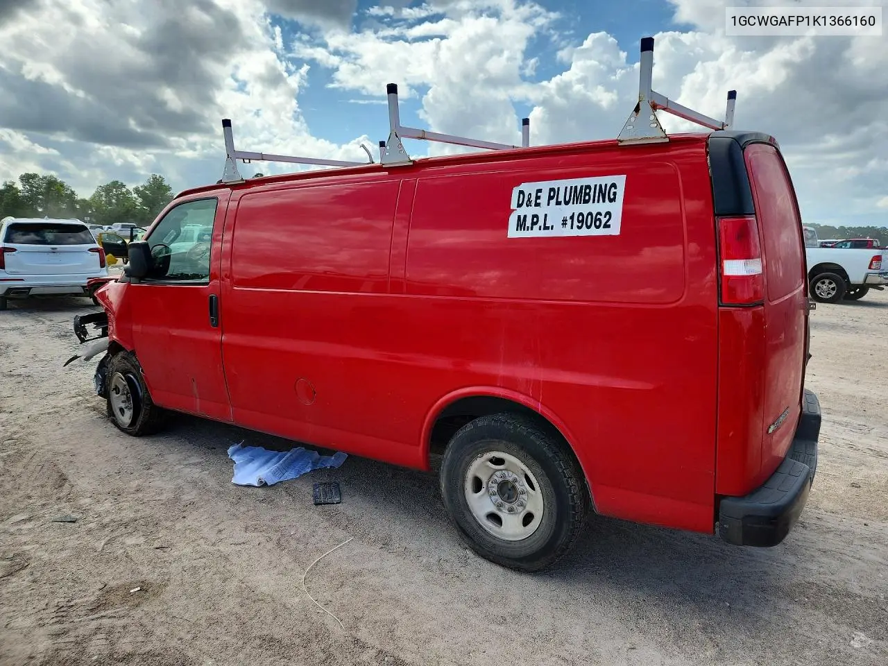 2019 Chevrolet Express G2500 VIN: 1GCWGAFP1K1366160 Lot: 50282906