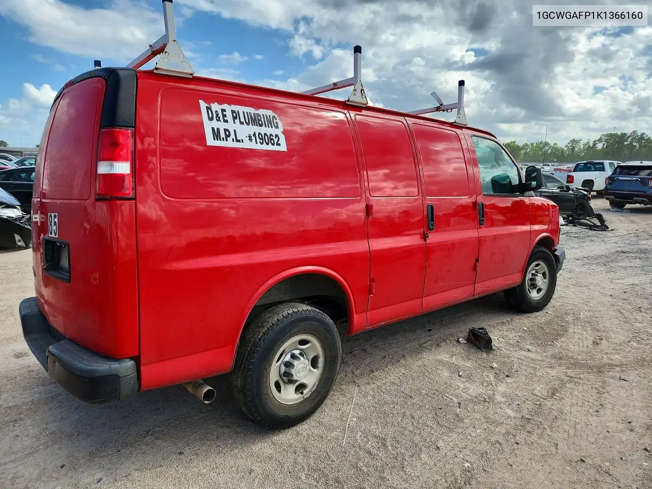 2019 Chevrolet Express G2500 VIN: 1GCWGAFP1K1366160 Lot: 50282906