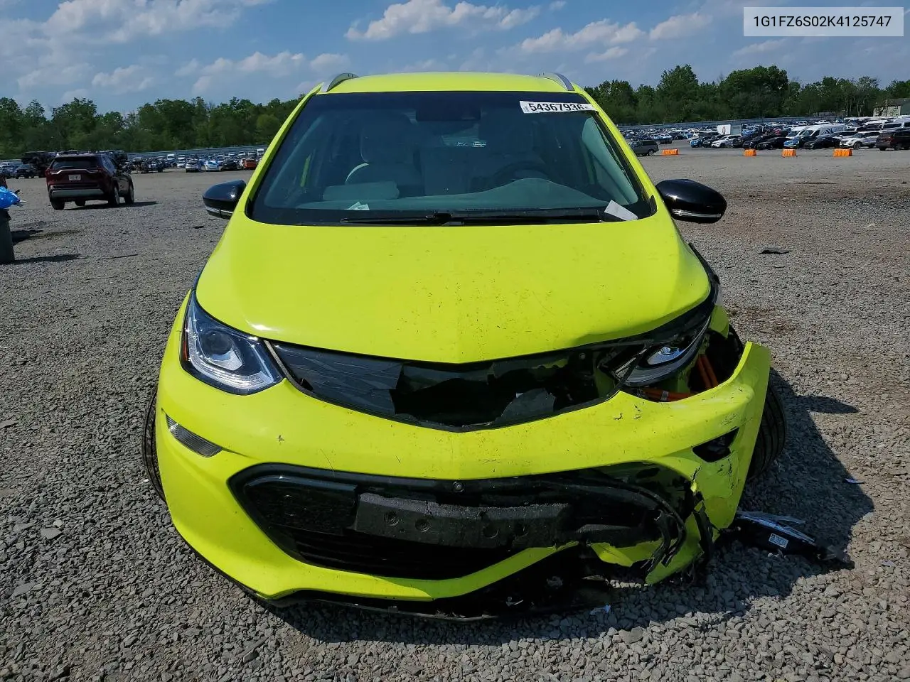 2019 Chevrolet Bolt Ev Premier VIN: 1G1FZ6S02K4125747 Lot: 54367936