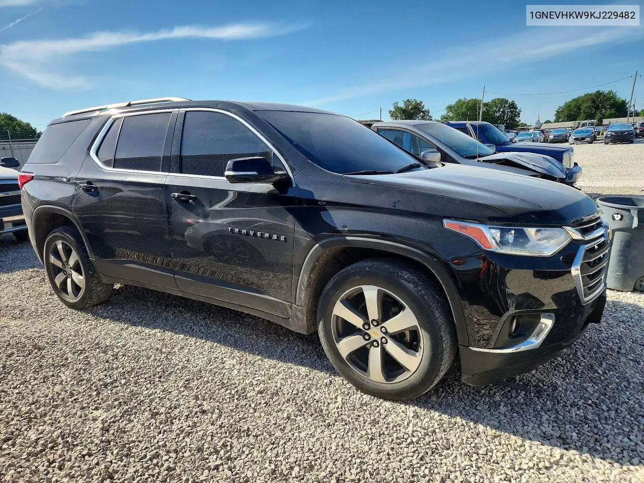 2019 Chevrolet Traverse Lt VIN: 1GNEVHKW9KJ229482 Lot: 54663416