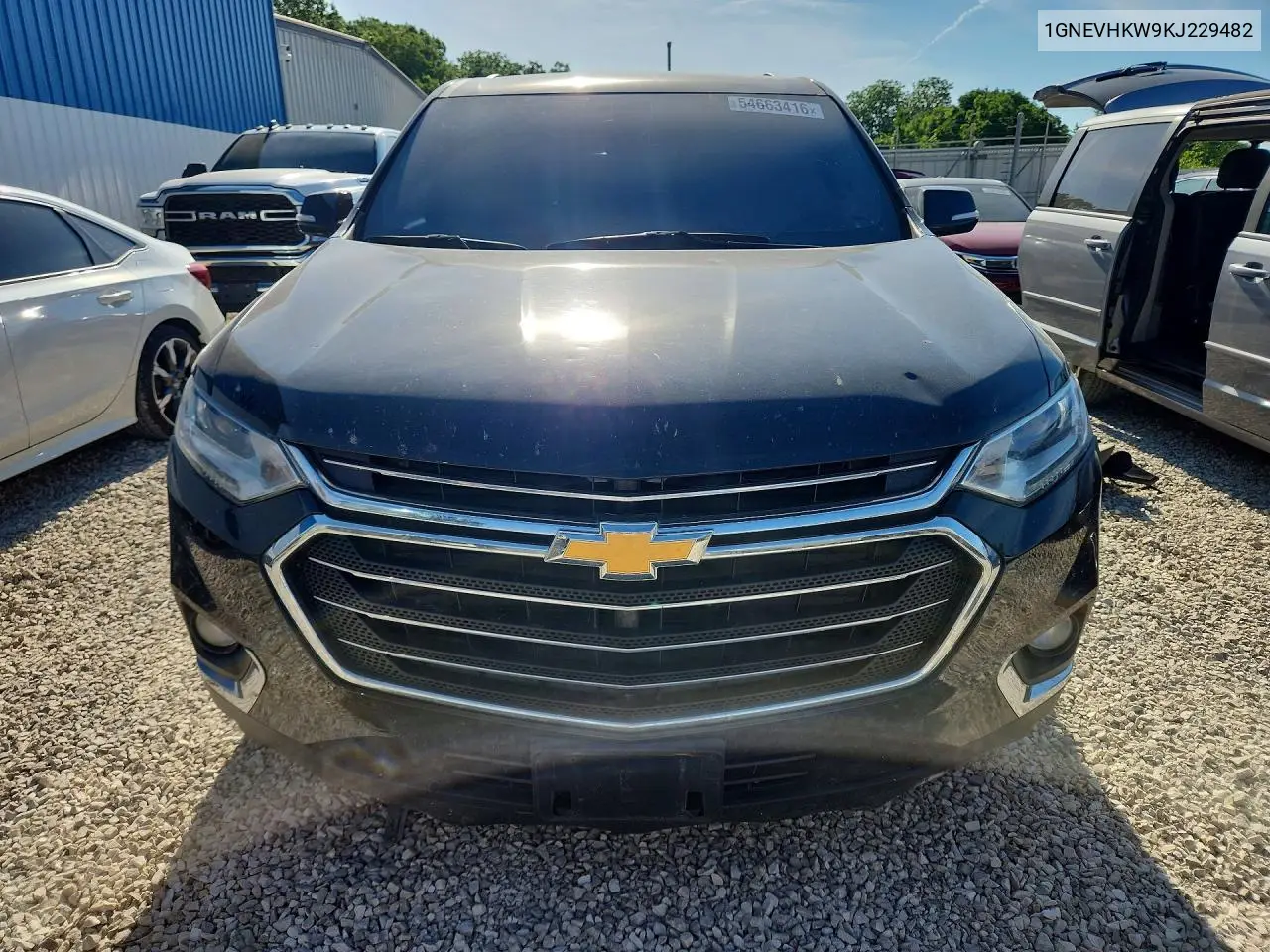 2019 Chevrolet Traverse Lt VIN: 1GNEVHKW9KJ229482 Lot: 54663416