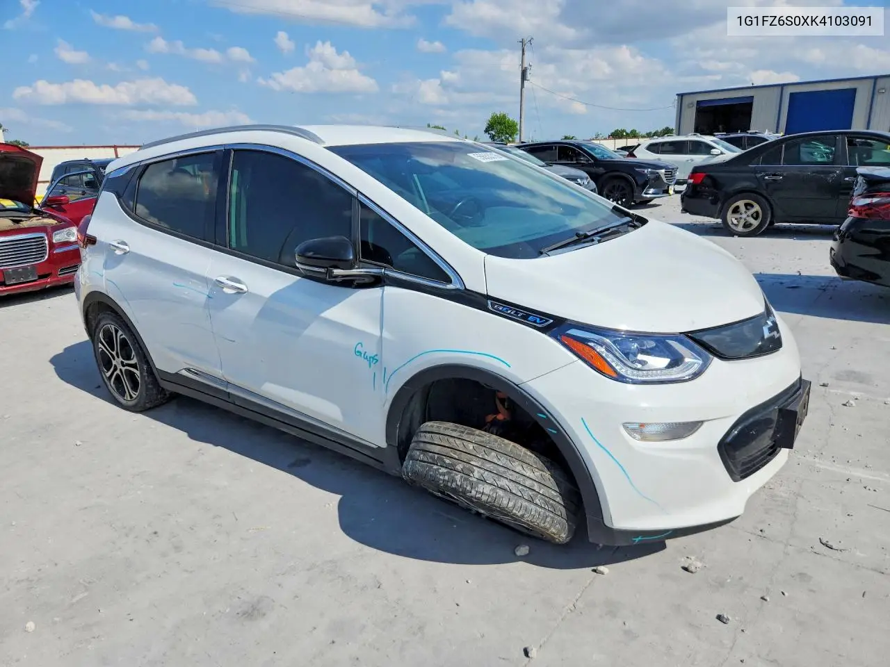 2019 Chevrolet Bolt Ev Premier VIN: 1G1FZ6S0XK4103091 Lot: 55653216