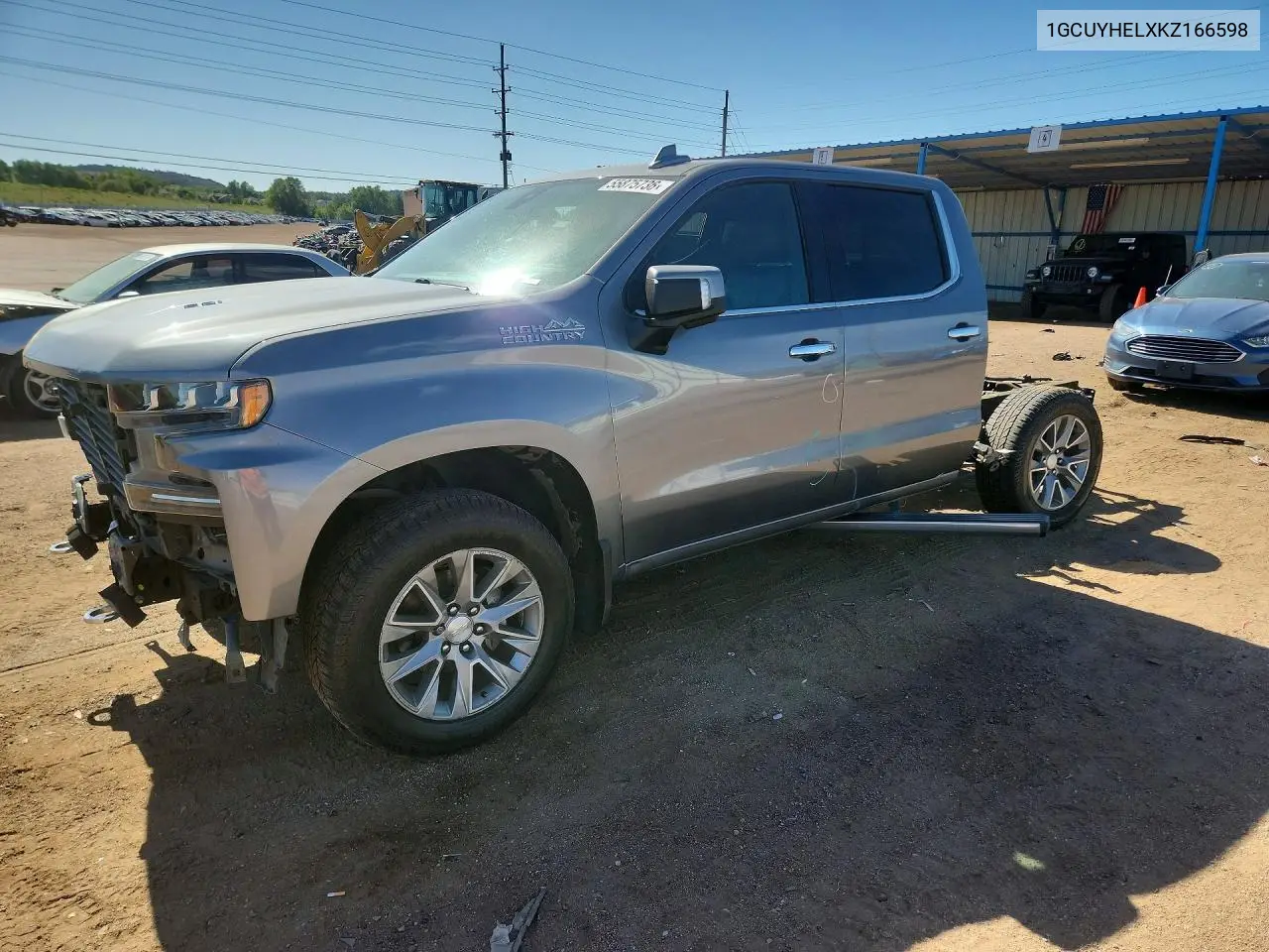 2019 Chevrolet Silverado K1500 High Country VIN: 1GCUYHELXKZ166598 Lot: 55875736