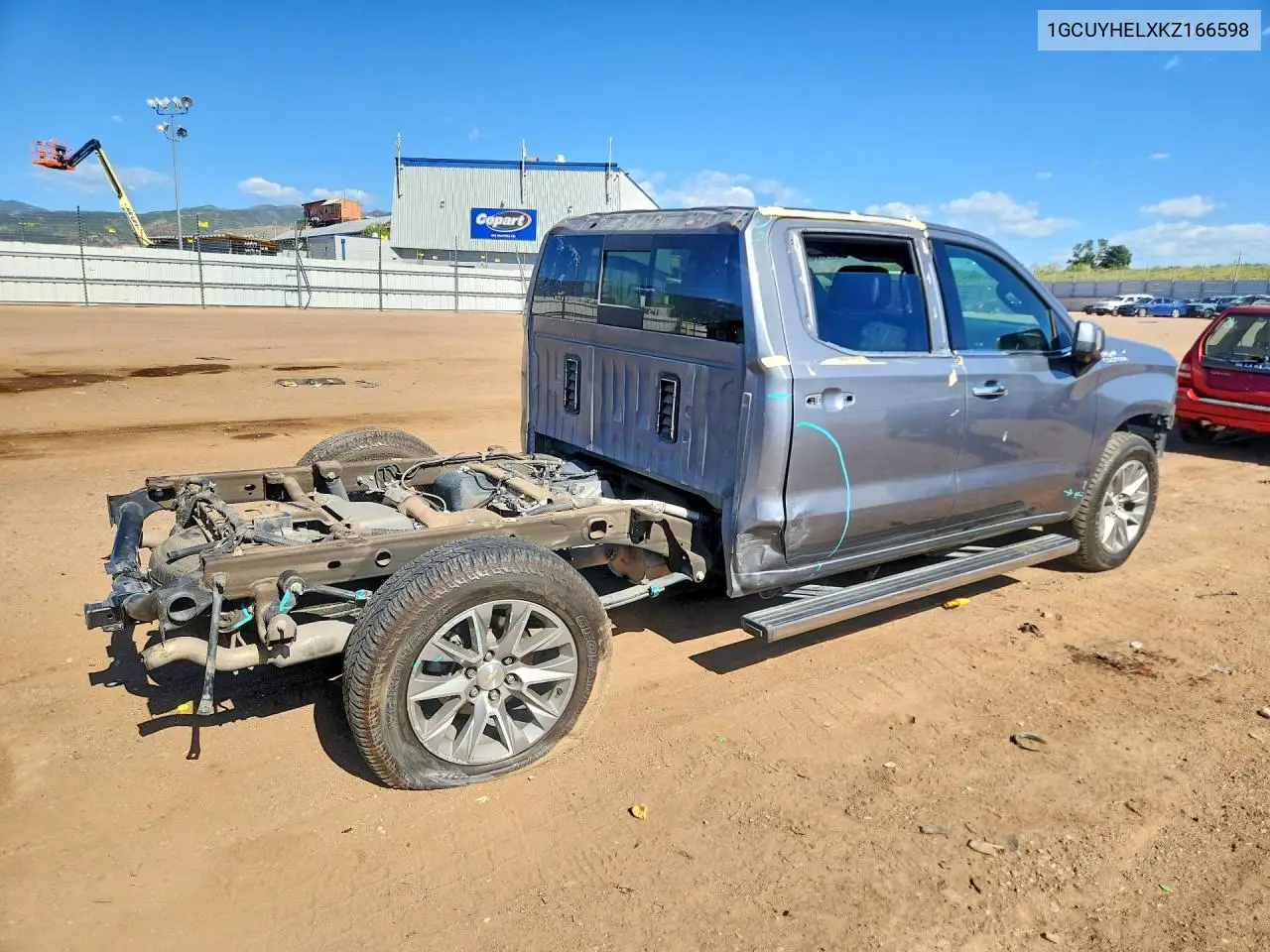 2019 Chevrolet Silverado K1500 High Country VIN: 1GCUYHELXKZ166598 Lot: 55875736