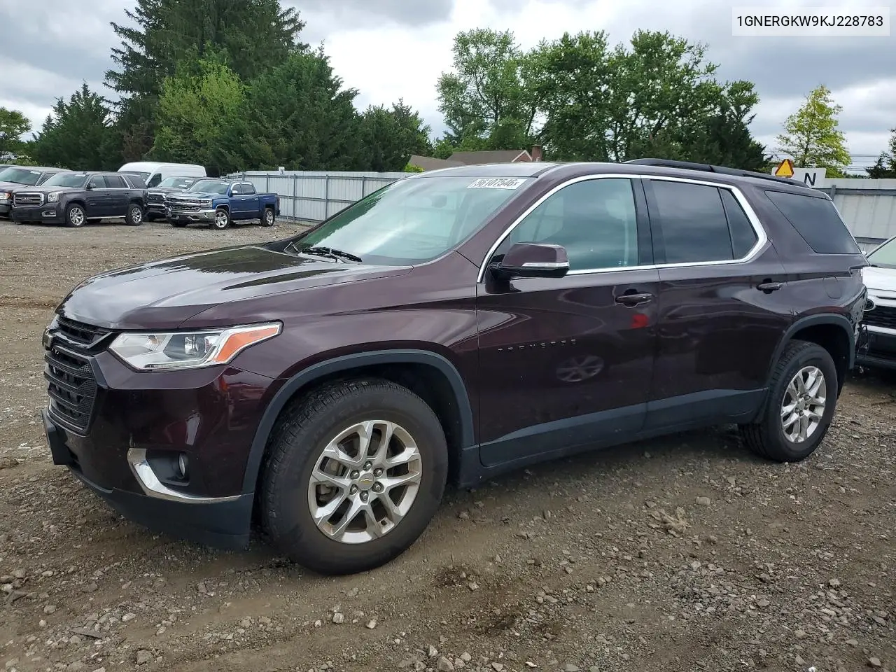 2019 Chevrolet Traverse Lt VIN: 1GNERGKW9KJ228783 Lot: 56107546
