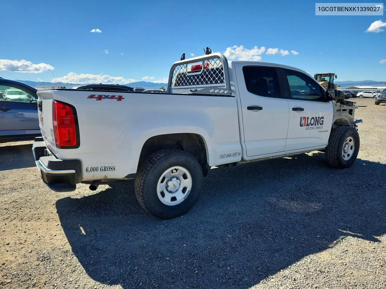 2019 Chevrolet Colorado VIN: 1GCGTBENXK1339027 Lot: 56609216