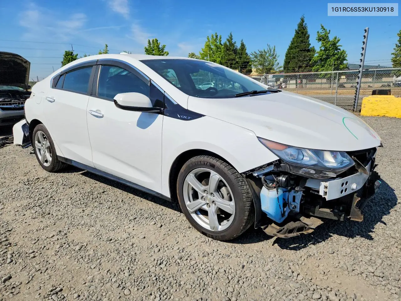2019 Chevrolet Volt Lt VIN: 1G1RC6S53KU130918 Lot: 56886576