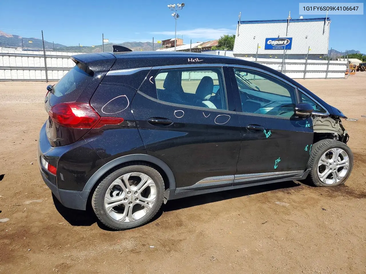 2019 Chevrolet Bolt Ev Lt VIN: 1G1FY6S09K4106647 Lot: 57310226