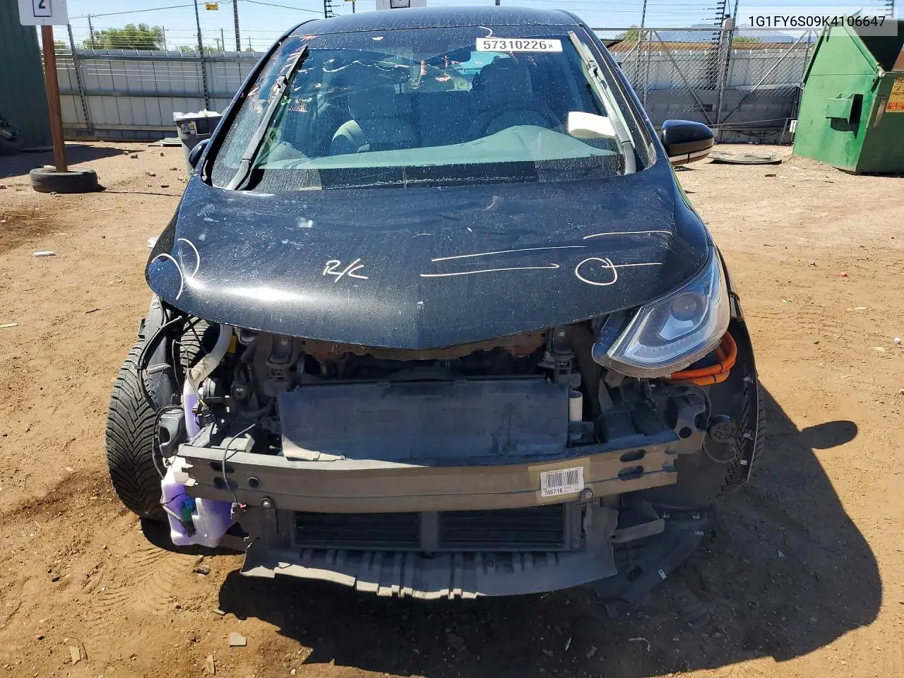 2019 Chevrolet Bolt Ev Lt VIN: 1G1FY6S09K4106647 Lot: 57310226