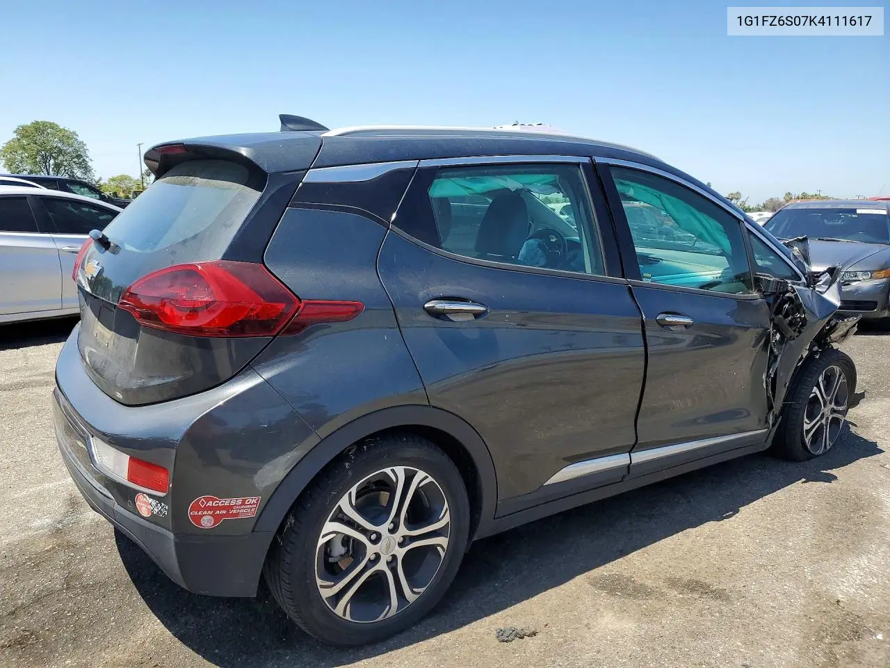 2019 Chevrolet Bolt Ev Premier VIN: 1G1FZ6S07K4111617 Lot: 57338366
