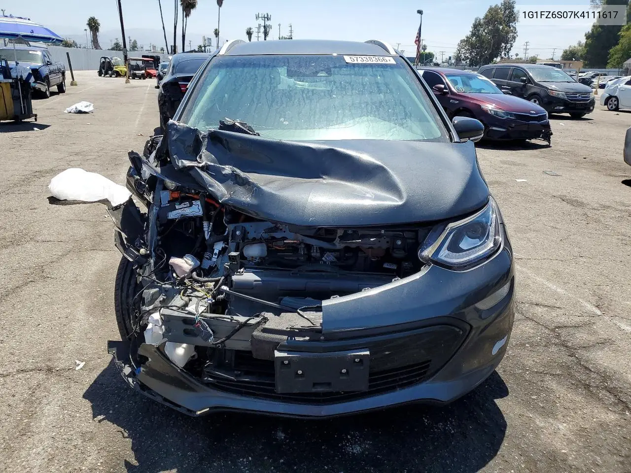 2019 Chevrolet Bolt Ev Premier VIN: 1G1FZ6S07K4111617 Lot: 57338366