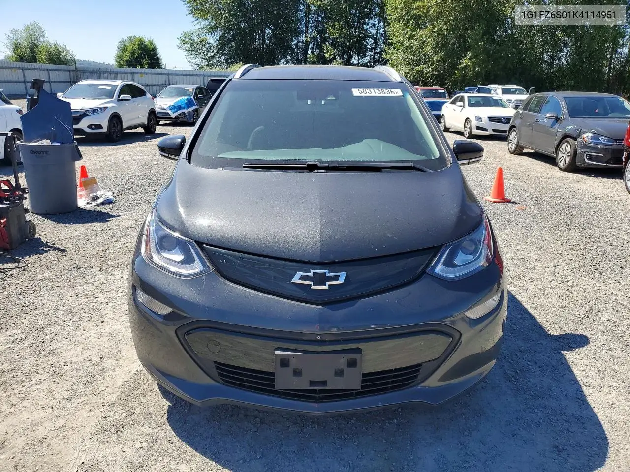 2019 Chevrolet Bolt Ev Premier VIN: 1G1FZ6S01K4114951 Lot: 58313836