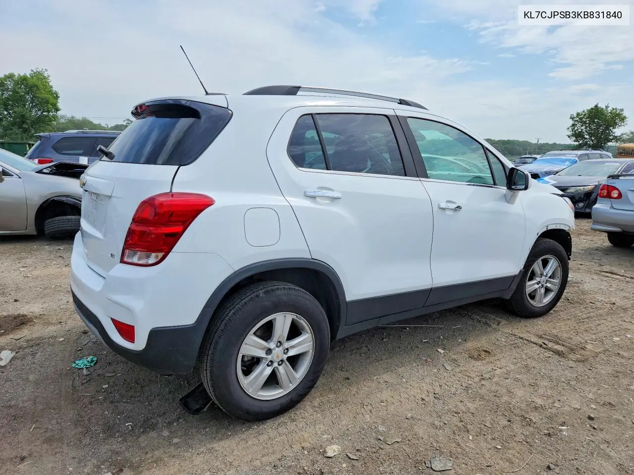 2019 Chevrolet Trax 1Lt VIN: KL7CJPSB3KB831840 Lot: 58834926
