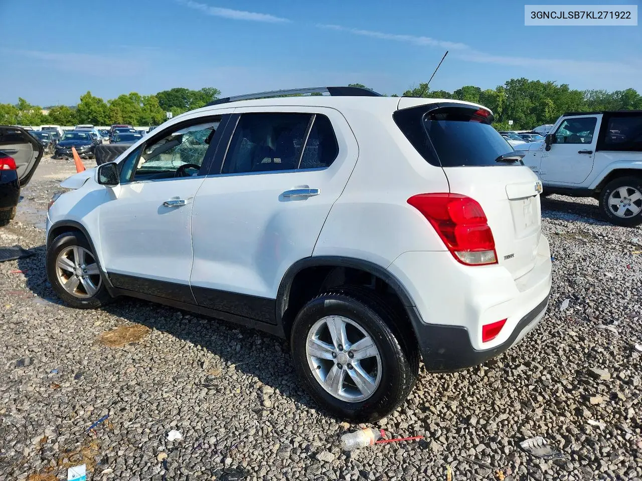 2019 Chevrolet Trax 1Lt VIN: 3GNCJLSB7KL271922 Lot: 59331196