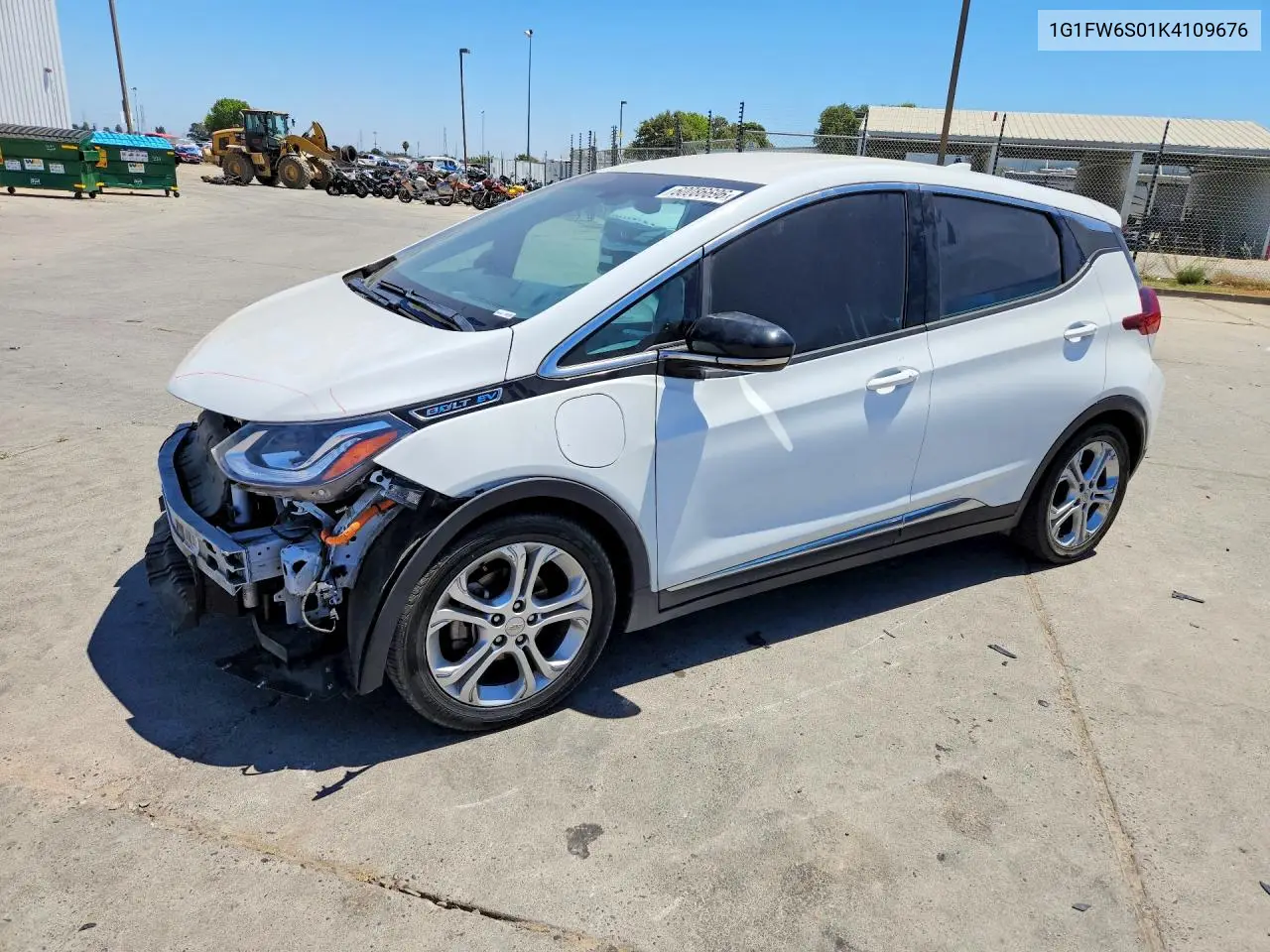 2019 Chevrolet Bolt Ev Lt VIN: 1G1FW6S01K4109676 Lot: 60086696