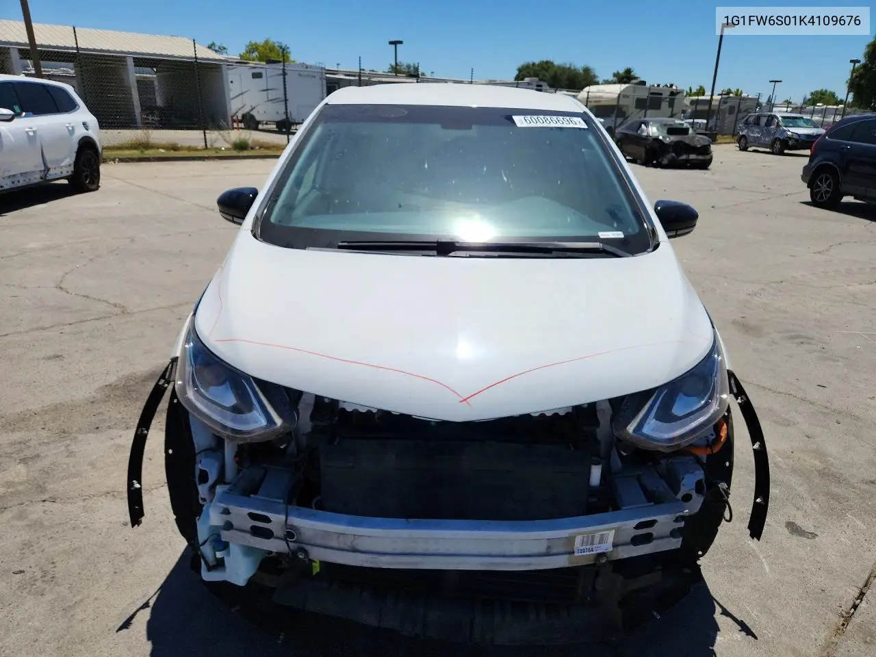 2019 Chevrolet Bolt Ev Lt VIN: 1G1FW6S01K4109676 Lot: 60086696