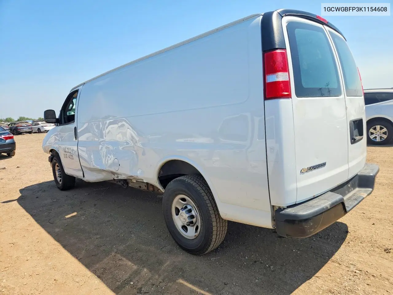 2019 Chevrolet Express G2500 VIN: 1GCWGBFP3K1154608 Lot: 60598396