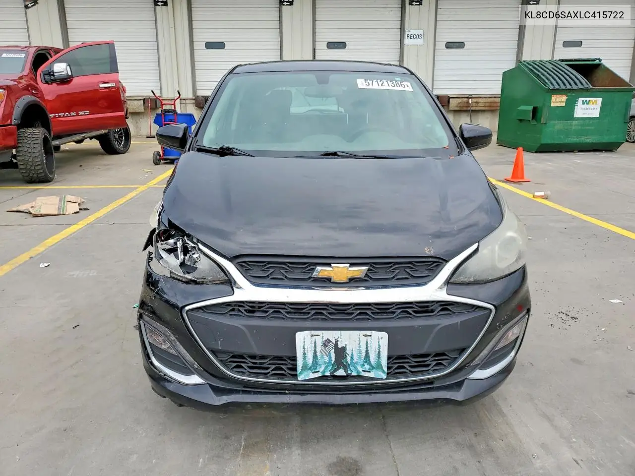 2020 Chevrolet Spark 1Lt VIN: KL8CD6SAXLC415722 Lot: 57121386
