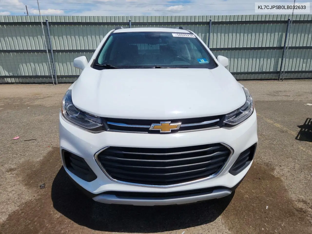 2020 Chevrolet Trax 1Lt VIN: KL7CJPSB0LB032633 Lot: 58028236