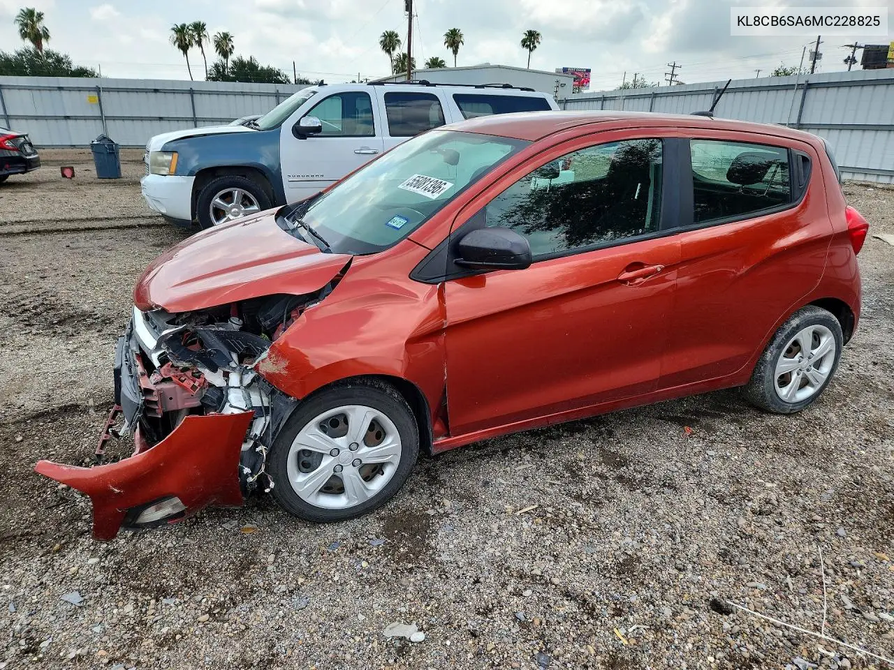 2021 Chevrolet Spark Ls VIN: KL8CB6SA6MC228825 Lot: 55081396