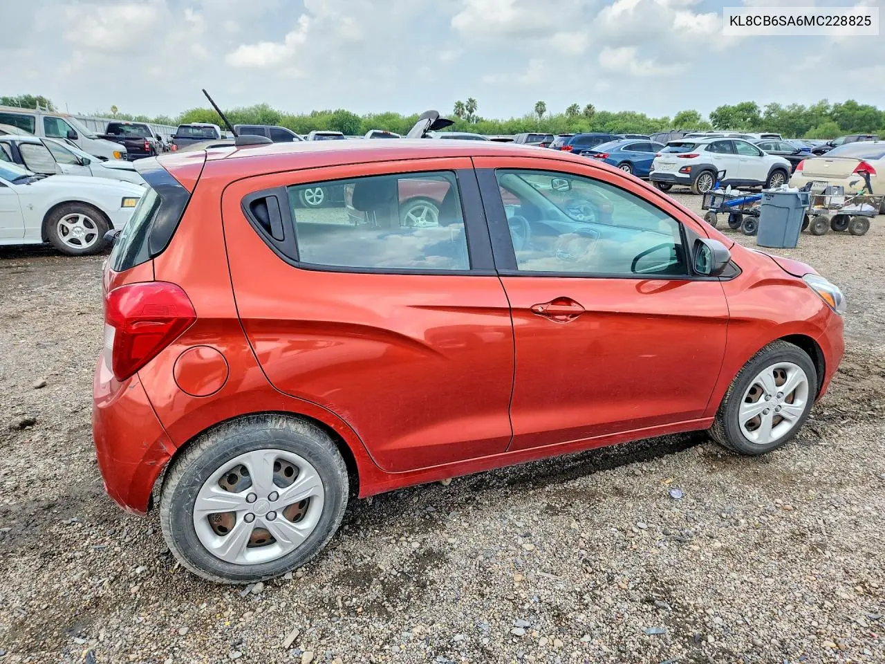 2021 Chevrolet Spark Ls VIN: KL8CB6SA6MC228825 Lot: 55081396
