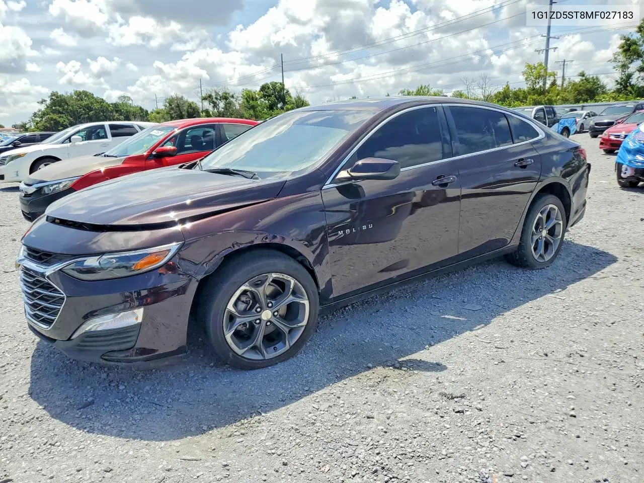 2021 Chevrolet Malibu Lt VIN: 1G1ZD5ST8MF027183 Lot: 56481106
