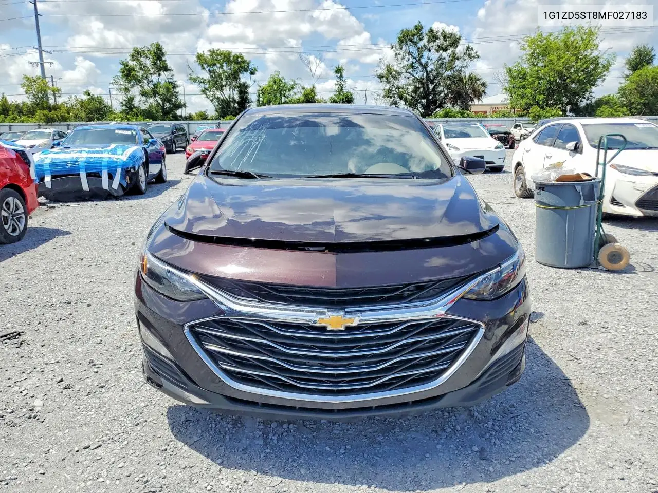 2021 Chevrolet Malibu Lt VIN: 1G1ZD5ST8MF027183 Lot: 56481106