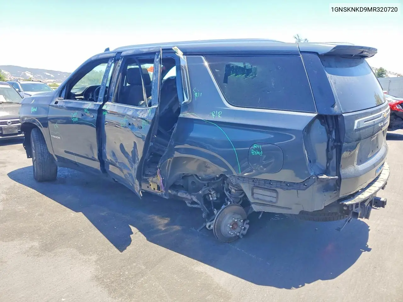 2021 Chevrolet Tahoe K1500 Lt VIN: 1GNSKNKD9MR320720 Lot: 56504916