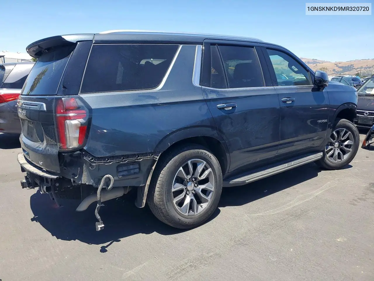 2021 Chevrolet Tahoe K1500 Lt VIN: 1GNSKNKD9MR320720 Lot: 56504916