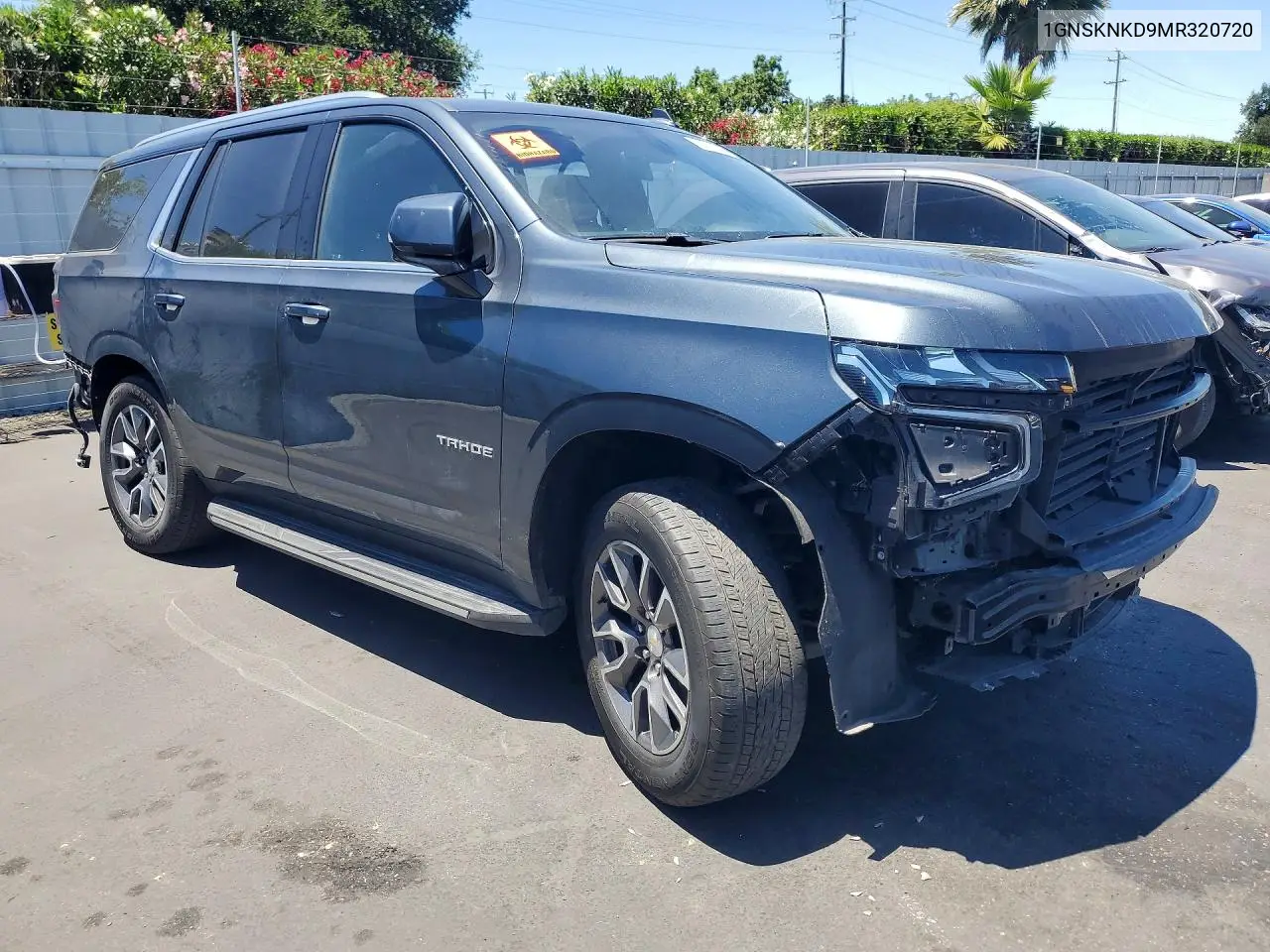 2021 Chevrolet Tahoe K1500 Lt VIN: 1GNSKNKD9MR320720 Lot: 56504916