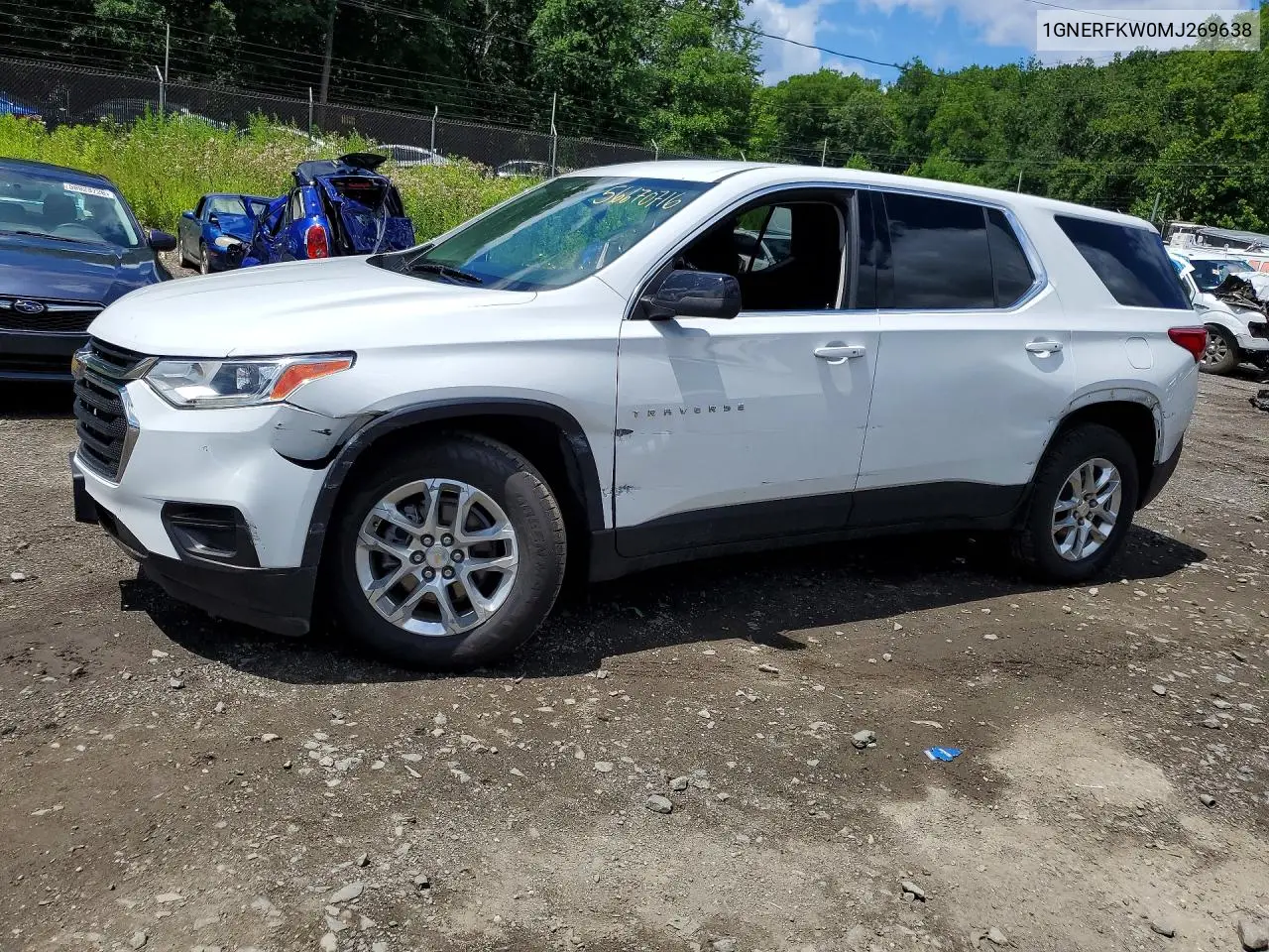 2021 Chevrolet Traverse Ls VIN: 1GNERFKW0MJ269638 Lot: 56670716