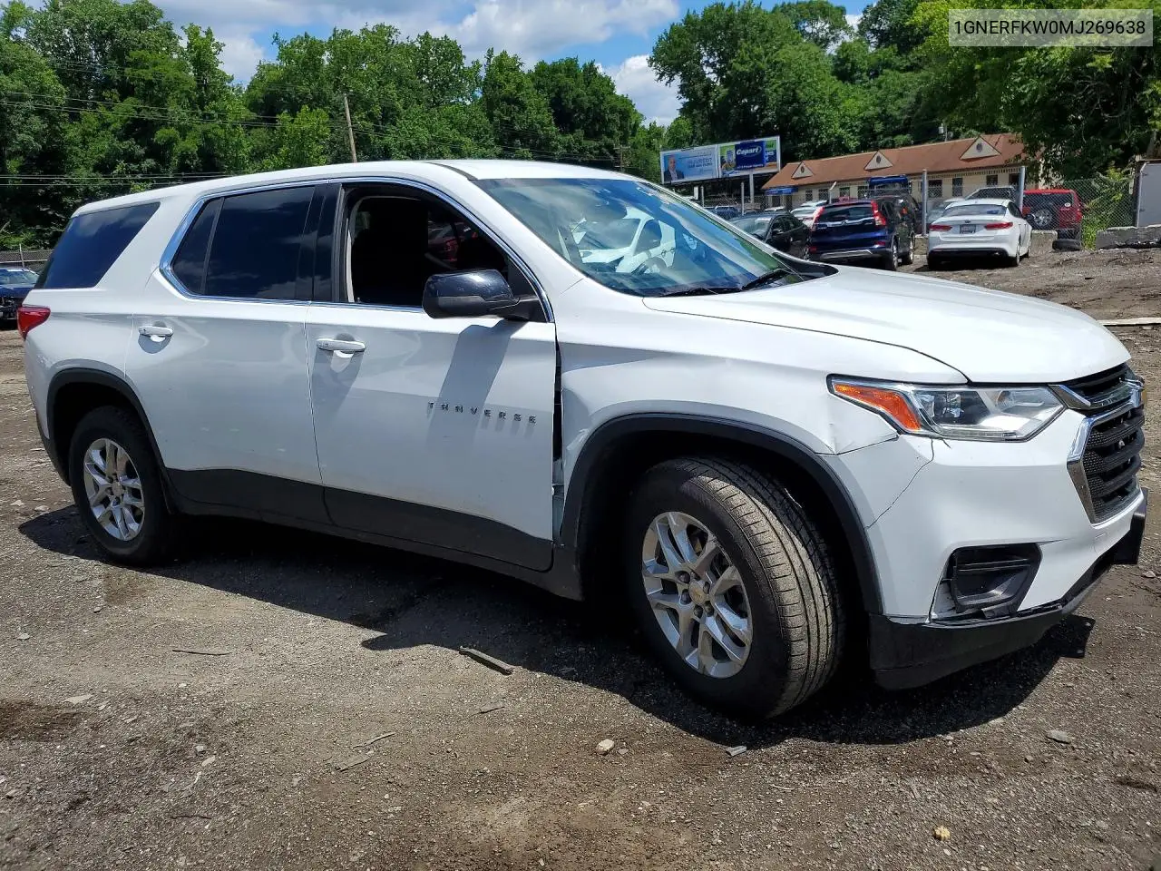 2021 Chevrolet Traverse Ls VIN: 1GNERFKW0MJ269638 Lot: 56670716