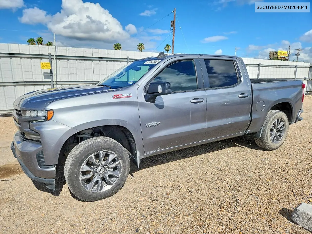 2021 Chevrolet Silverado K1500 Rst VIN: 3GCUYEED7MG204041 Lot: 57008526