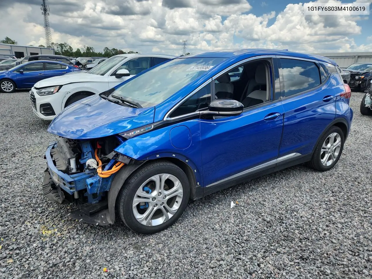 2021 Chevrolet Bolt Ev Lt VIN: 1G1FY6S03M4100619 Lot: 57149936