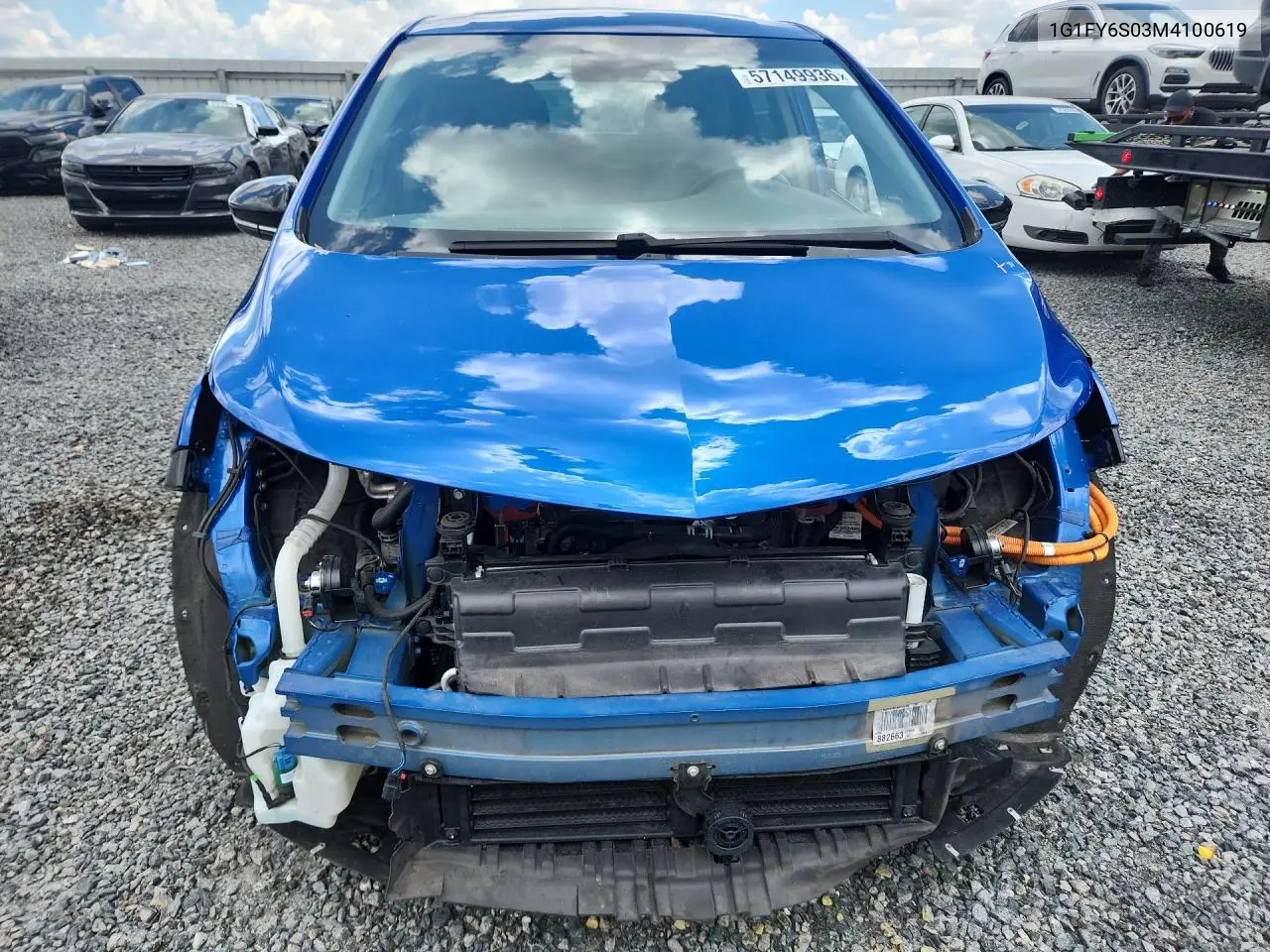 2021 Chevrolet Bolt Ev Lt VIN: 1G1FY6S03M4100619 Lot: 57149936