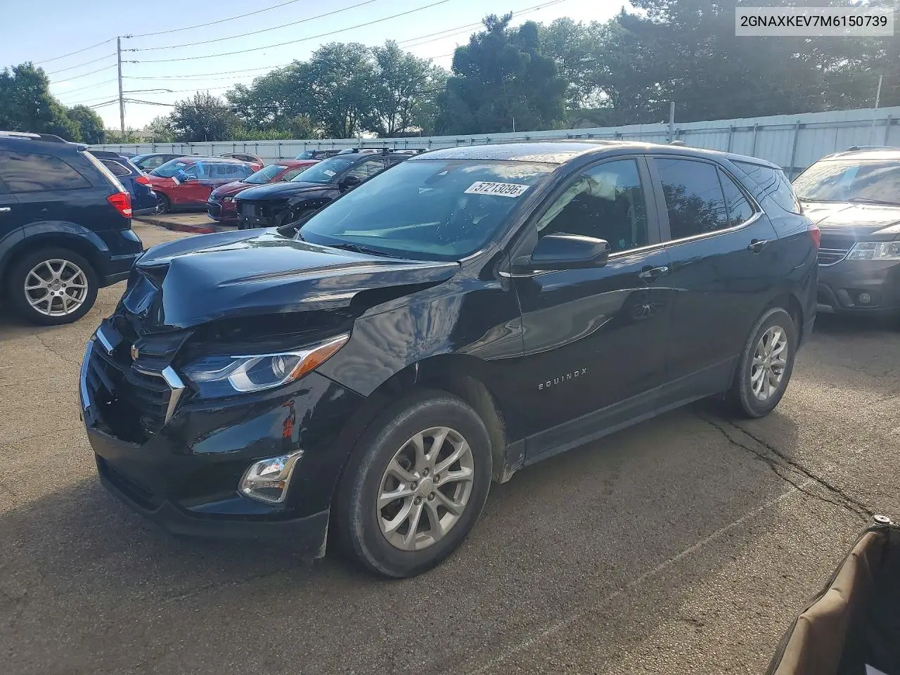 2021 Chevrolet Equinox Lt VIN: 2GNAXKEV7M6150739 Lot: 57213096