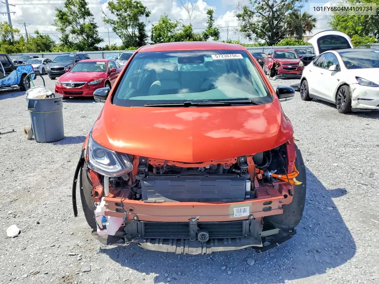 2021 Chevrolet Bolt Ev Lt VIN: 1G1FY6S04M4109734 Lot: 57236706