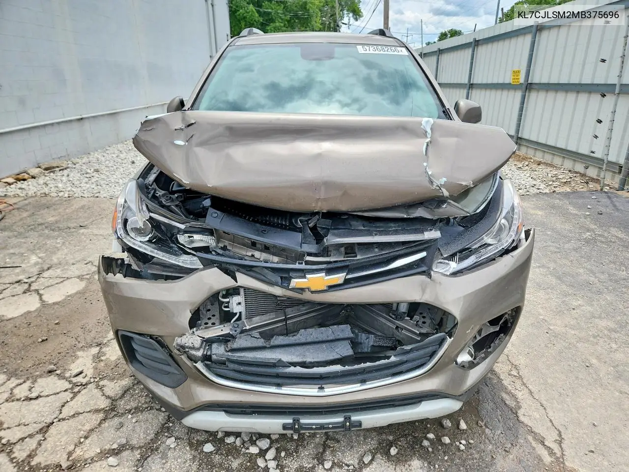 2021 Chevrolet Trax 1Lt VIN: KL7CJLSM2MB375696 Lot: 57368266